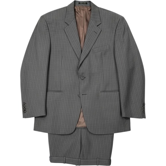 Lauren Ralph Lauren Other - Ralph Lauren Suit 44R Gray Pinstripe Wool 2-Button Jkt and Pleated 40R pants.
